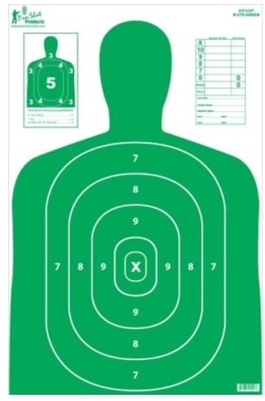 PROSHOT 23IN X 35IN B27 SILHOUETTE TARGET- GREEN 5 PACK B-27E-GREEN-5PK - Taurus Savings